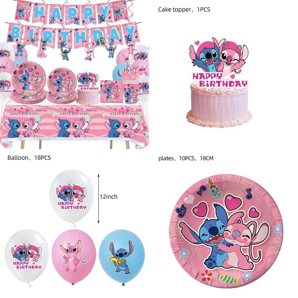 Lilo & Stitch Narozeninové Oslavy Dekorace Potřeby Banner Topper na Dort Balónky