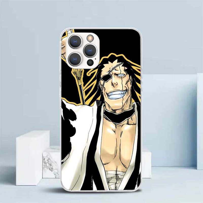 

Bleach Кемпачи Зараки Мягкий чехол для iPhone 16 17 Air 15 14 Pro Max 16E Чехол для телефона 13 Mini 12 11 7 SE 8 С рисунком Подходящие чехлы iPhone 16 Pro