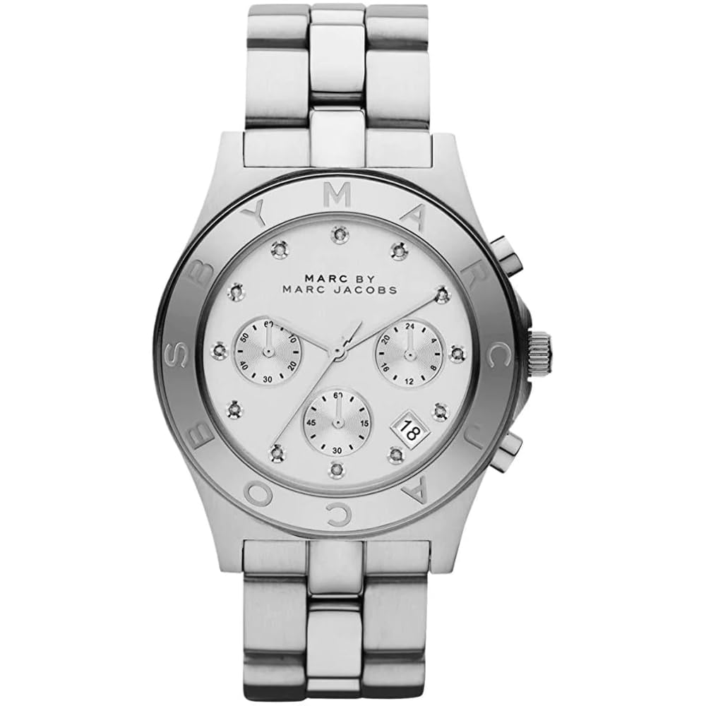 

BY MARC MARC BY MARC JACOBS MBM3100 Blade Chrono Silver 12 Point Crystal Ladies Unisex Watch [MARC JACOBS] [Товар]