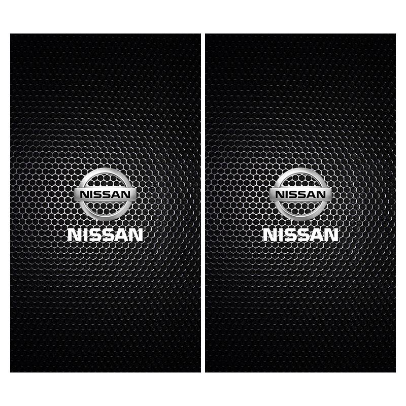 2Pcs Car Logo Center Pillar Protective Film Anti-scratch 3D Sticker Decal For Nissan Nismo Qashqai X J10 J11 Trail Tiida Teana Skyline Juke X-trail
