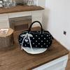 New Pillow-shaped Polka Dot Handbag Korean Cute Fashion Versatile Handbag Lightweight Crossbody Bag Women's Casual Commuter Bag