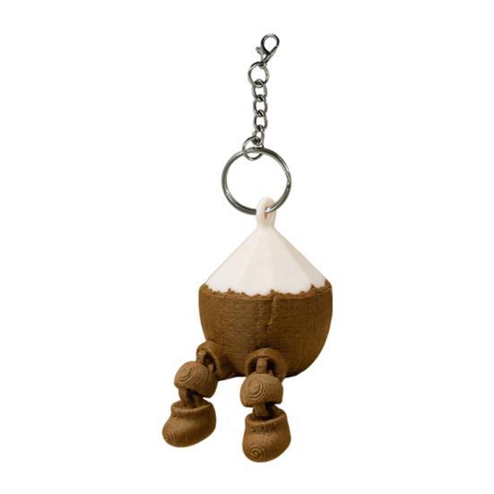 Schlüsselanhänger Anhänger 3D Gedruckter Fruchtanhänger Schlüsselhalter mit Beweglichen Gelenken Anthropomorphes Frucht Design Metallschlüsselring Tischdekoration