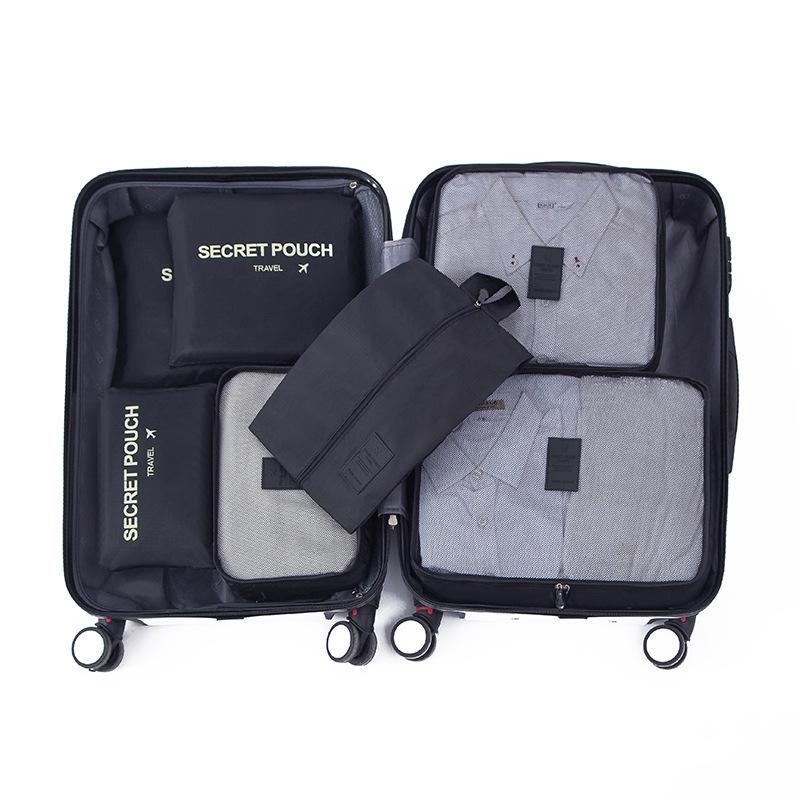 Korean Style Travel Storage Set: 7-Piece Clothes and Supplies Organizer.