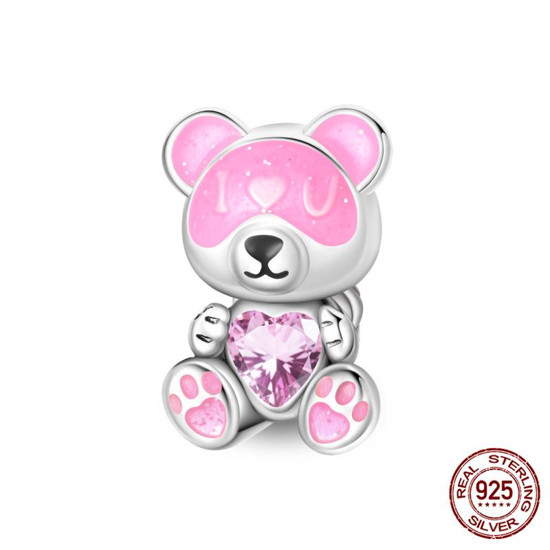 New In Original Charms Copper Love Glow-In-The-Dark Charms Beads Fits 3Mm Original Bracelet For Women Diy Fine Jewelry Gifts