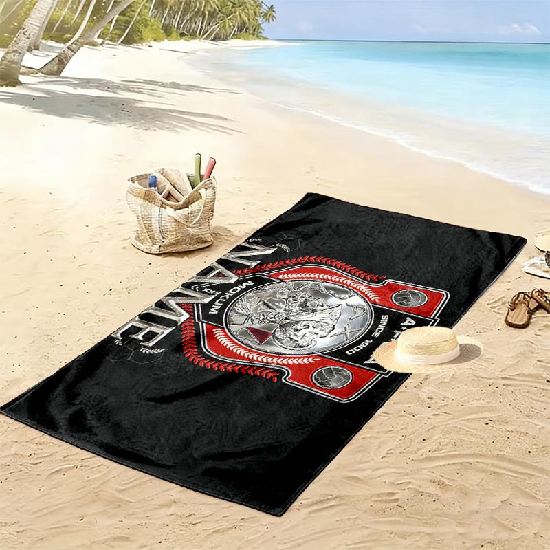 Custom Name,AFC Ajax Print Beach Towel, Large Soft Quick Dry Towel for Beach Camping Swimming