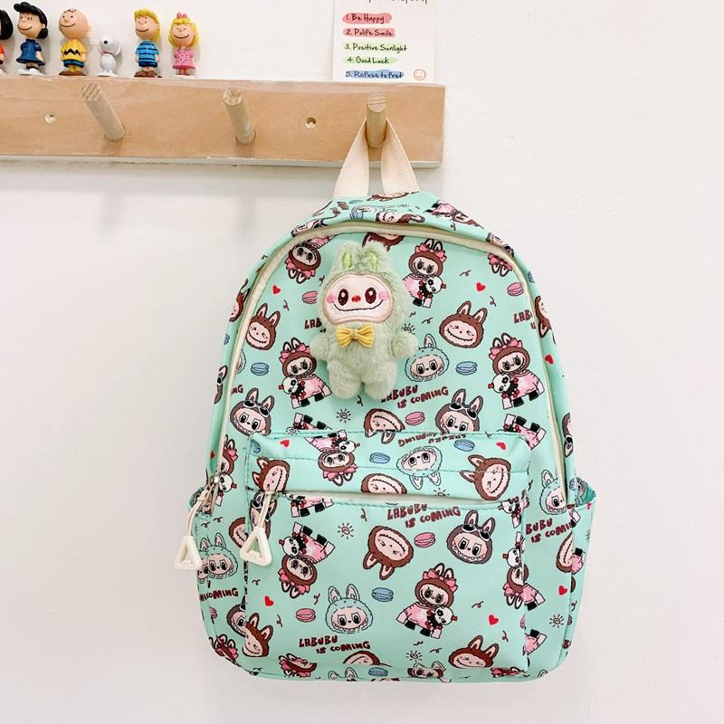 

New children s schoolbag cartoon cute primary school student bubble cute backpack large capacity trend kindergarten backpack зелений
