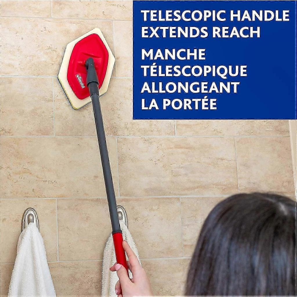 Vileda Badezimmer Magic Mop Ersatzkopf, 5er-Pack Schwamm-Scheuerpads