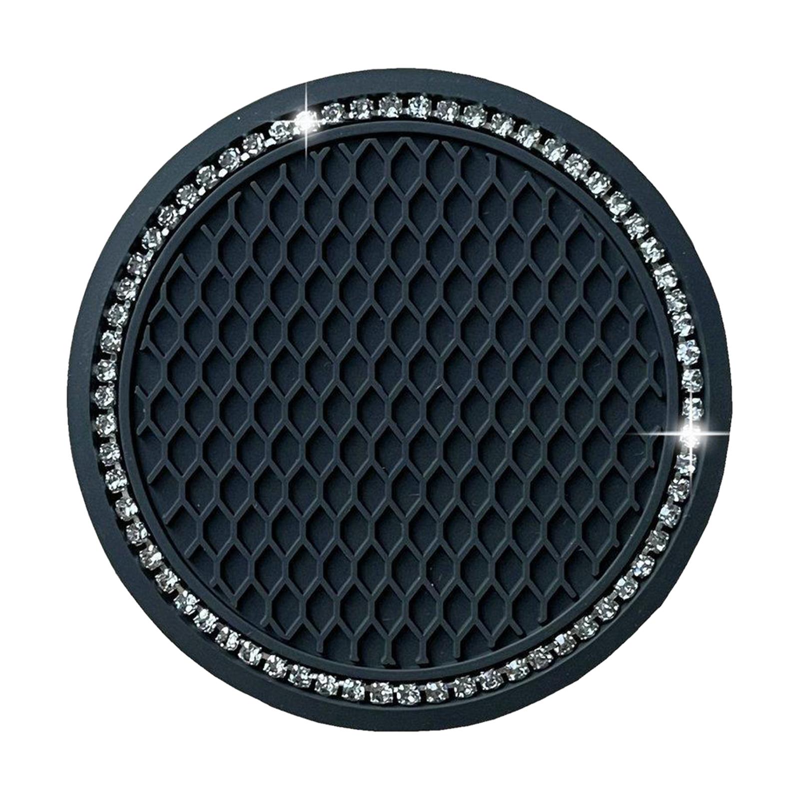 

7 см автомобильный подстаканник подстаканник круглый цветок в клетку сотовый блестящий горный хрусталь противоскользящий термостойкий ПВХ коврик для бутылки с водой коврик внедорожник грузовик D