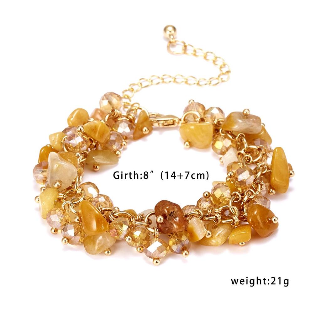 Hot-Selling 5-Color Crystal Chip Bracelet: Unisex Jewelry Accessory