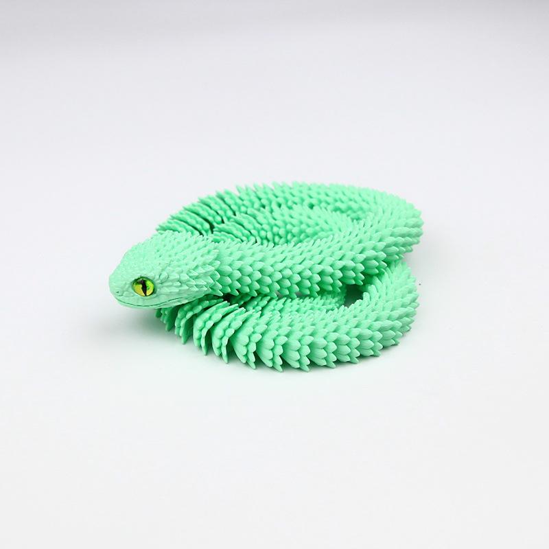 Snake Sculpture Articulated Snake Decor Articulated Snake Figurine with Movable Joints 3d Printed Model for Home for Bookshelf