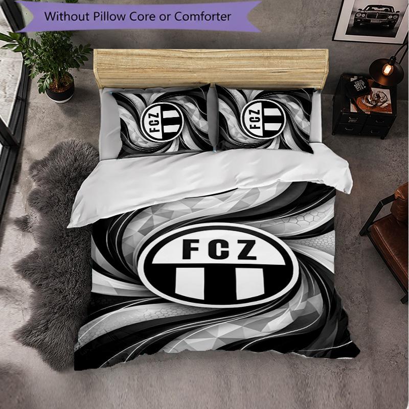 Biancheria da letto a tema FC Zürich Set 3 Pezzi Copripiumino Biancheria da letto decorativa per camera da letto per adolescenti Decorazione per la casa