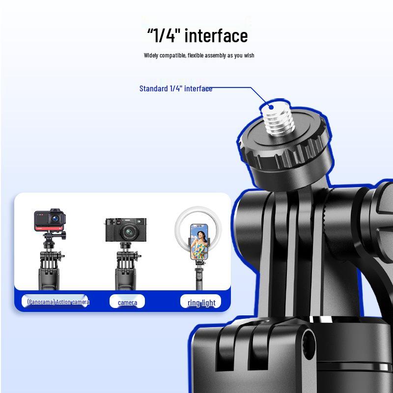 F16 Anti-Shake Extendable Selfie Stick with Bluetooth Remote & Tripod for Live Streaming