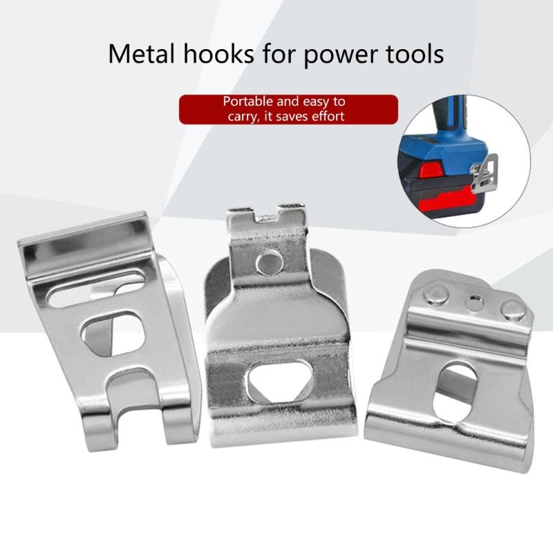 2 Pack Replacement Belt Clip Hook, Stainless Steel Belt Clip Drill Clip Hook Tool Hammer Drill Parts