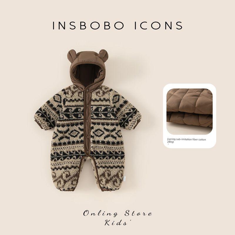 Baby Clothes, Baby Winter Clothing for Going Out, Newborn Quilted Jumpsuit, Infant Thickened Cotton Clothing, Winter Warm Cotton Clothing