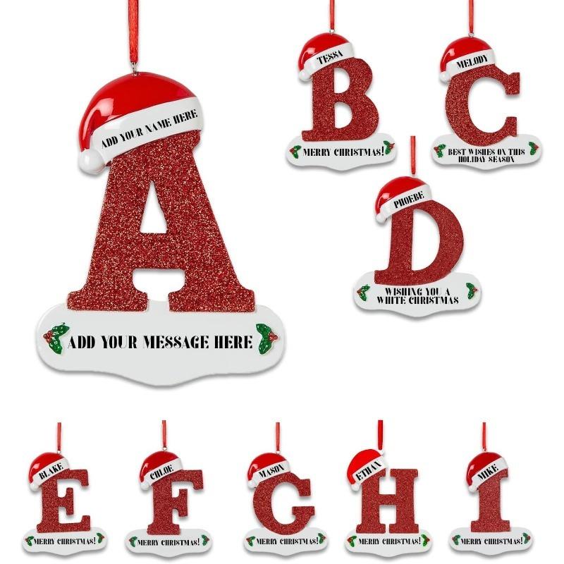 1Pcs 26 Christmas Letter Decor Xmas Tree Decoration 3D Hanging Pendant Party Home Room Ornament Navidad New Year 2026 Gifts