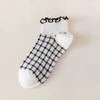 Women's Spring and Summer New Solid Color Striped Cherry Lace Low Top Socks