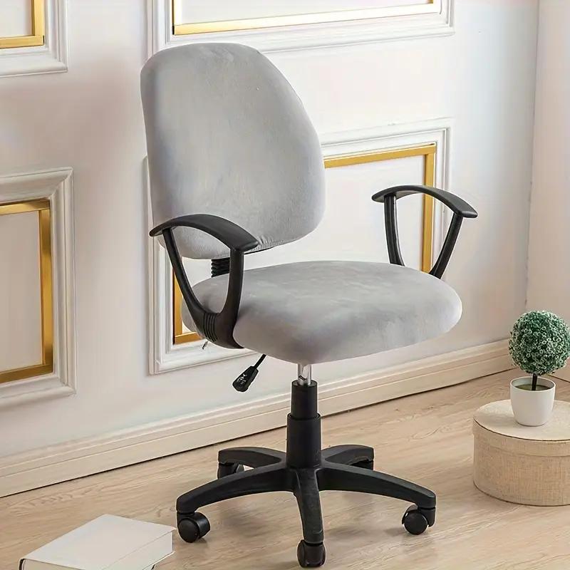 Velvet Office Chair Cover Elastic Anti-Dirty Gaming Chair Slipcover Solid Color Computer Chairs Seat Cover For Study Play Room