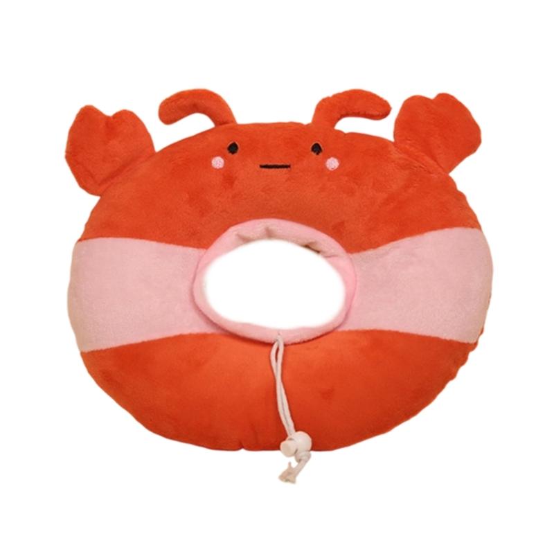 Lovely Pet Recovery Collar Protective Cone For Dog Cats After Surgical Adjusting Neck Size Plush Collar Prevent Licking