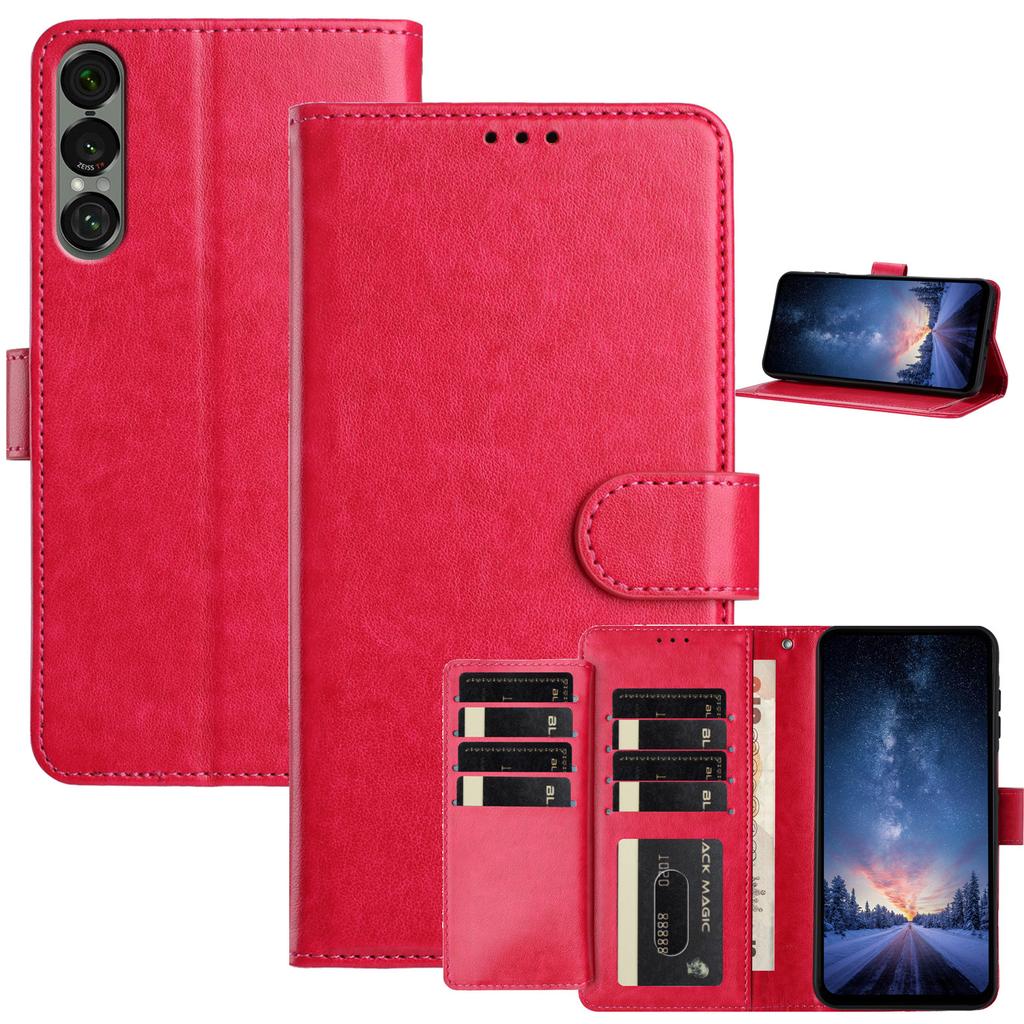 For Blackview A85/A53 Pro/A53.ZTE/Sony series.Lambskin Leather Wallet Phone Case, Multi-Card Slots & Stand, Shockproof Protective Cover (10 Colors)