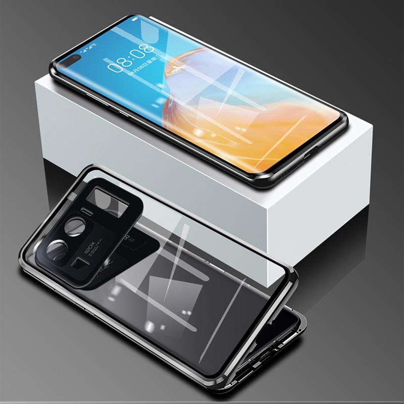 360 Tempered Glass Magnetic Metal Full Case For Xiaomi Mi 14 12 12x 13 15 Pro Ultra 13Lite Redmi Note 12 13 14 Pro Plus 5G Case