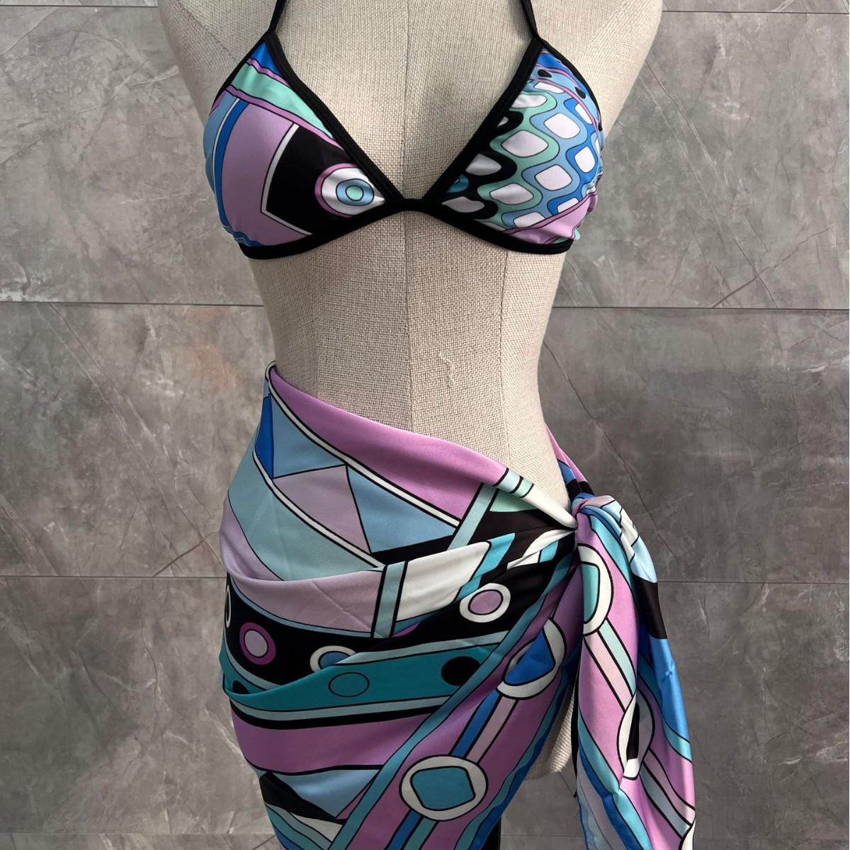 2026 European American Sexy One-Piece Split Bikini for Women L