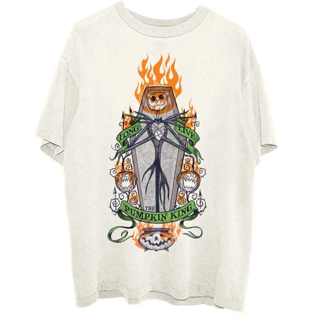 Nightmare Before Christmas Flames Pumpkin King Official Men s T-Shirt Unisex S