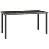 vidaXL Garten-Esstisch Grau 140x70x73 Cm Poly Rattan