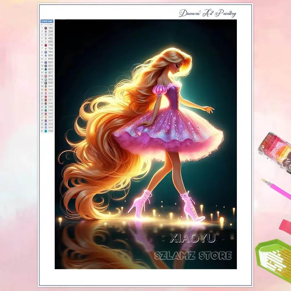 Bellissima Collezione Principessa Elfa del Balletto Pittura Diamante 5D Piena di Diamanti Pittura Diamante Applicata a Mano Kit Pittura Decorativa Animata