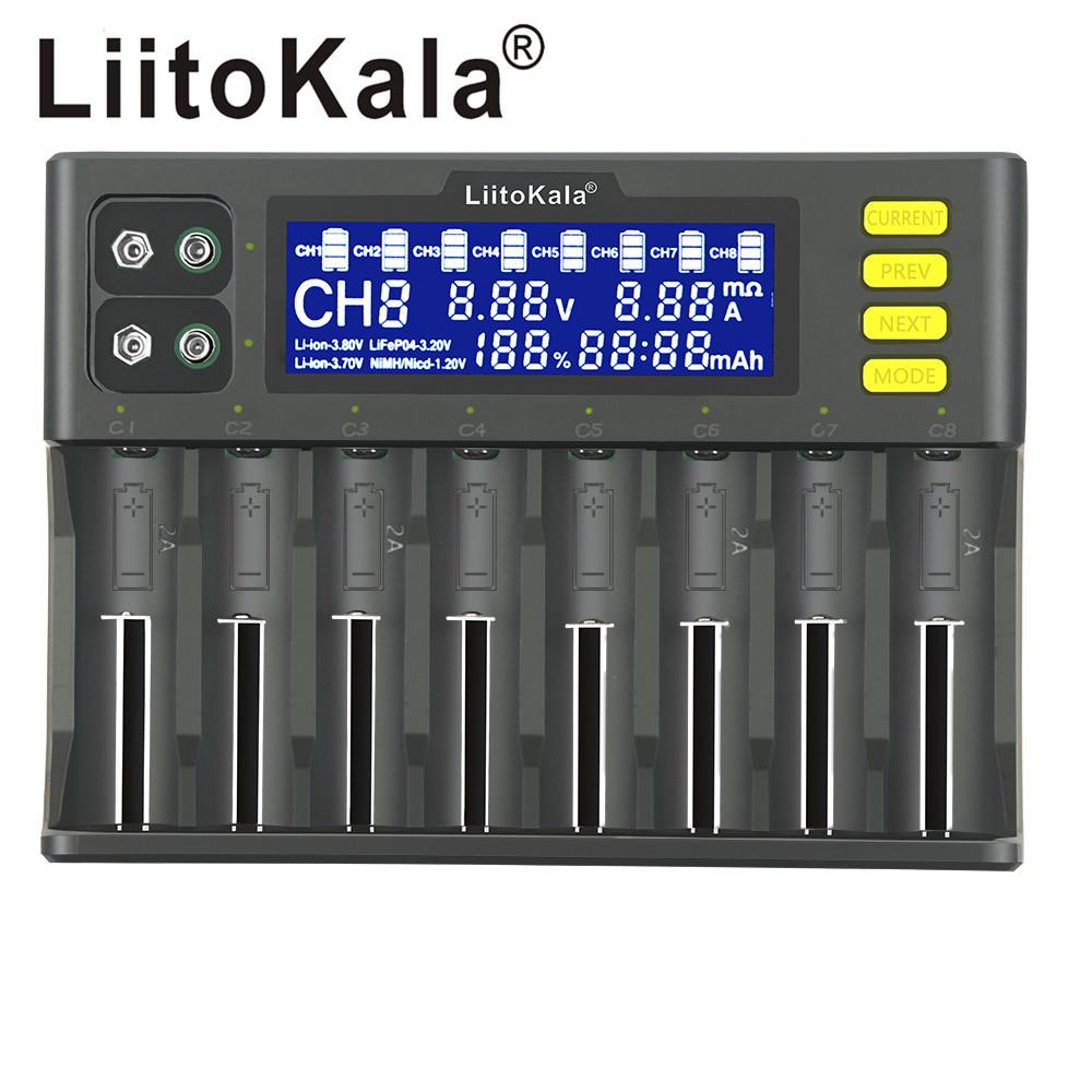 LiitoKala Lii-S8 18650 3.7V Lithium & 1.2V Ni-MH 3.2V Battery