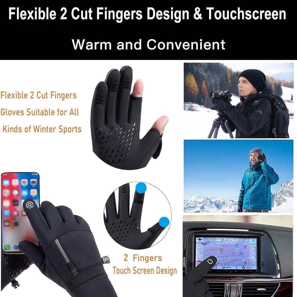 Winter Gloves For Men Women Touch Screen Thermal Sport Gloves For Fishing Running Cycling Warm Windproof