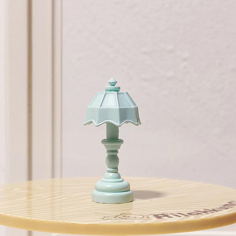 1Pcs Candy Colored Lighting Simulation Mini Table Lamp Ornament Doll House Lamps Decor Accessories Dollhouse Miniature Toy Model