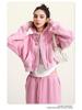 BE Women's 2024 Autumn/Winter Fashion: Hot Girl Washed Cardigan Suit & Short Sports Sweater Dress.