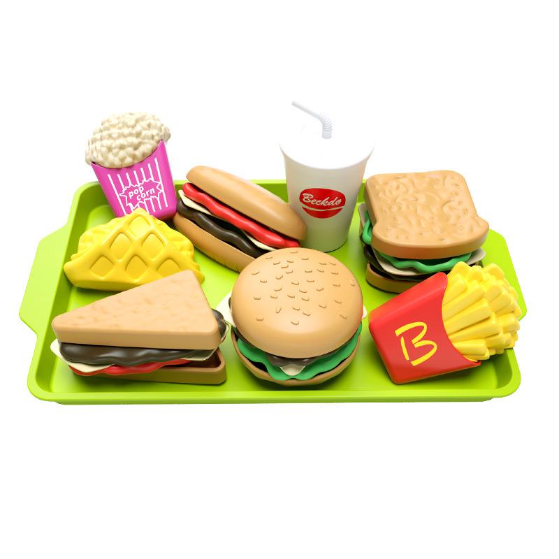 Kids' Play Food Set: French Fries, Cola, Hamburger Shop Simulation for Boys & Girls.