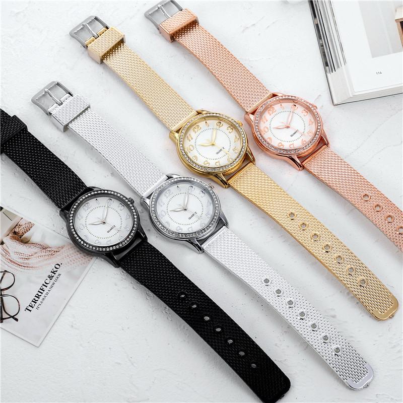 Ladies Silver Gold Rose Gold Luminous Quartz Watch With Stainless Steel Buckle For Women