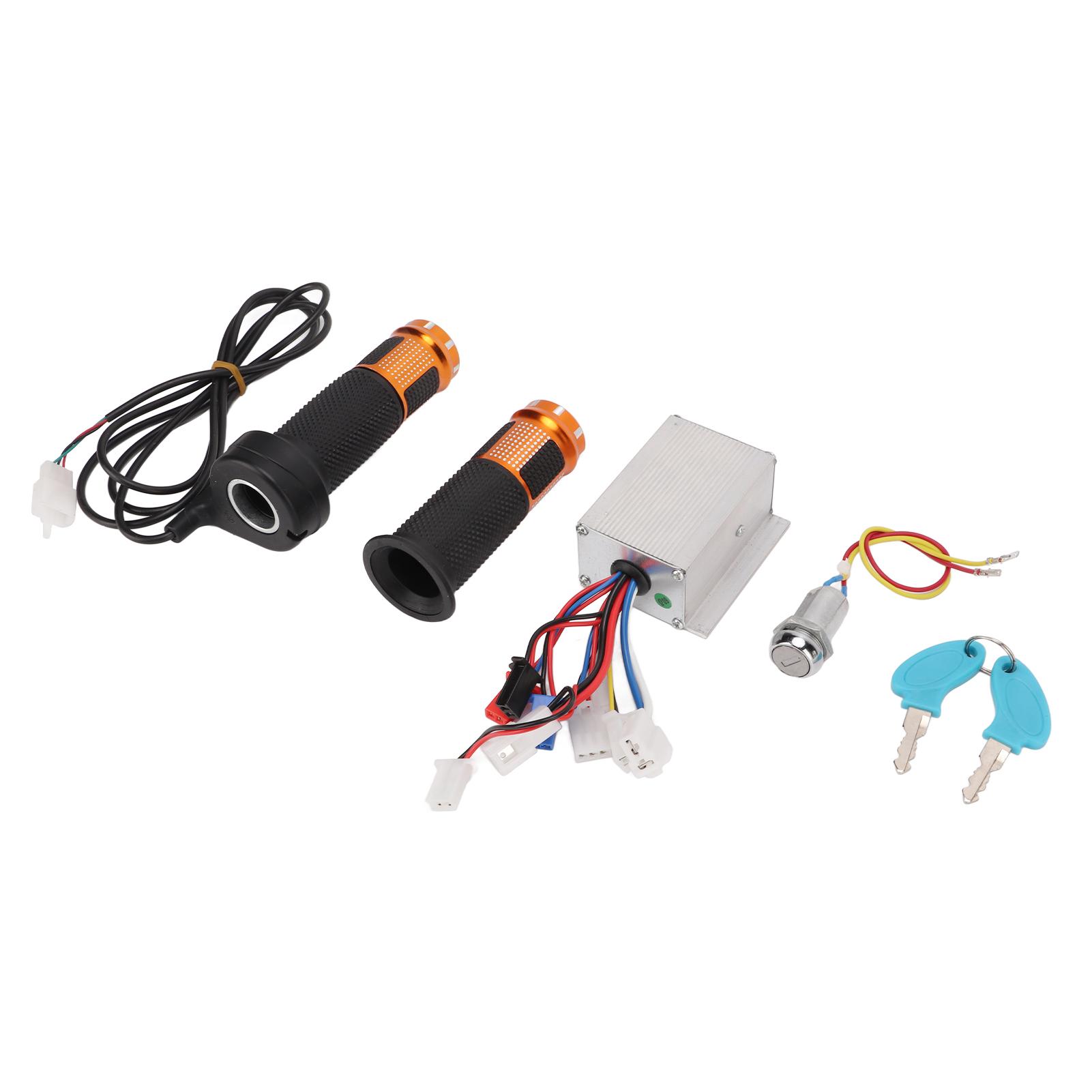 24V 250W Brushed Motor Speed Controller Throttle Grip Power Lock Kit for Electrical Scooter Bike Tricycle