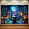 1 Piece of Halloween Party Background Banner with Magic Potion - Designed by a Magic Potion maker.PMJ