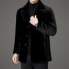 Casaco De Pele De Vison Casual Masculino De Inverno De Pele De Meia-idade Integrado Jaqueta Jaqueta De Pele