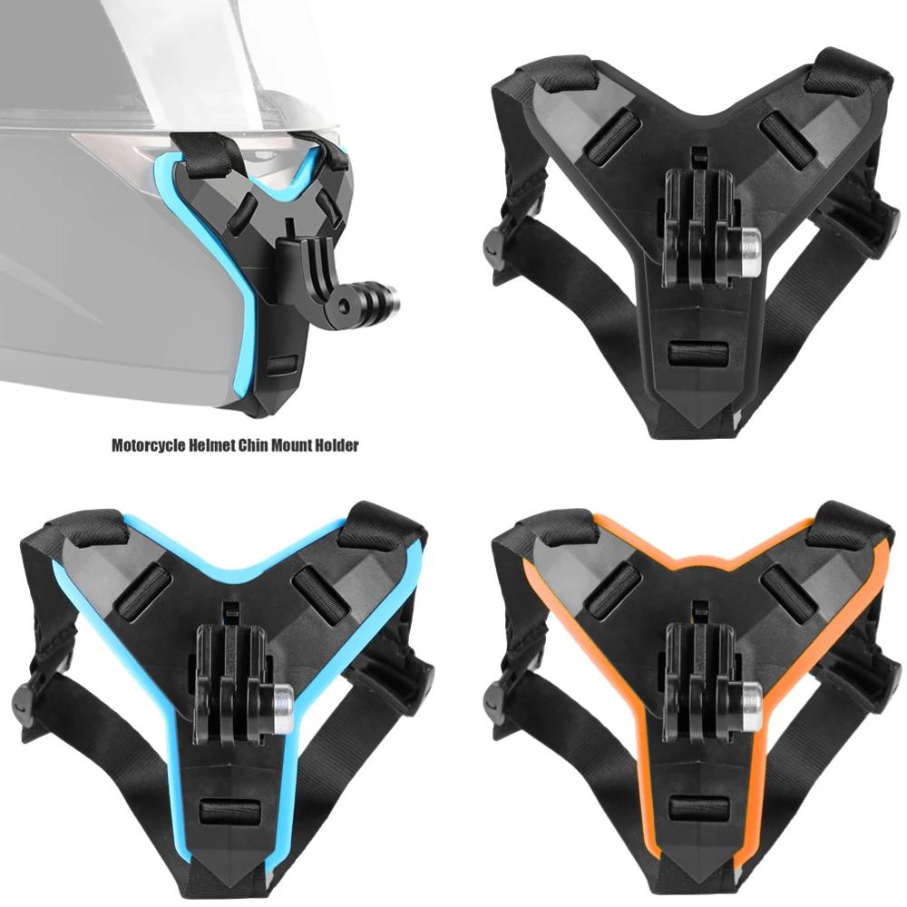 

Motorcycle Helmet Chin Stand Mount Holder for GoPro Hero 5/7/8 Action Sports Camera Full Face Holder Motorcycle Camera Accessory оранжевый