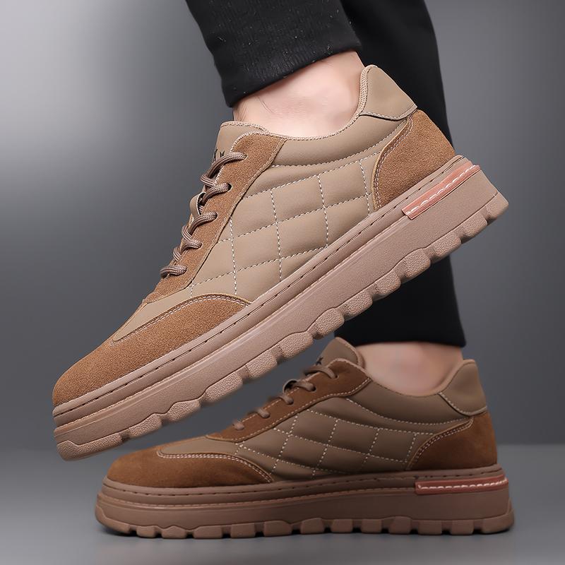 Fashion Men's Casual Shoes 2024 New Mens Hiking Flats Designed Retro Trendy Walking Shoes All-match Wear-resistant Male Footwear