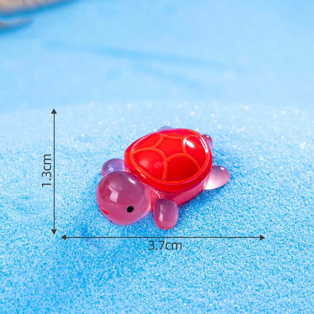 

10 шт. милые мини светящиеся черепашки украшения светящиеся в темноте миниатюры черепаха микро пейзаж детские игрушки украшение дома подарок S красный