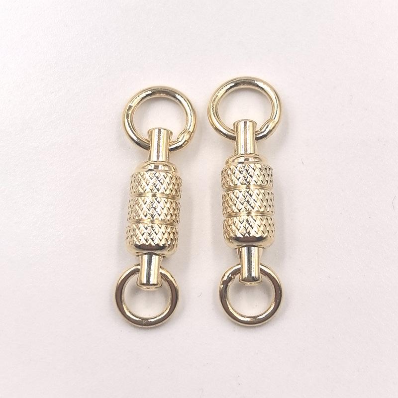 Gold High-Speed Double Swivel, 8-Shaped Precision Steel Fishing Connector