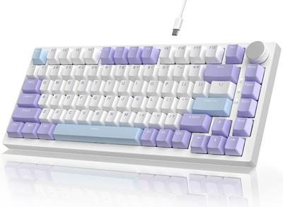 ATTACK SHARKxAJAZZ AK820 Mekanik Oyun Klavyesi Kablolu Tenkeyless 82 Tuş ANSI Düzeni TKL Mekanik Klavye Sıcak Değiştirilebilir Deniz Tuzu Tuş Anahtarı Doğrusal Anahtar