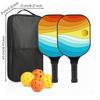 2 Pieces Carbon Fiber Paddleball Rackets | Cushioned, pickleball racquet Set with Balls and Carrying