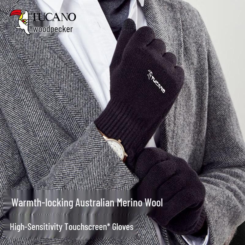 TUCANO Unisex Australian Wool Touchscreen Winter Gloves