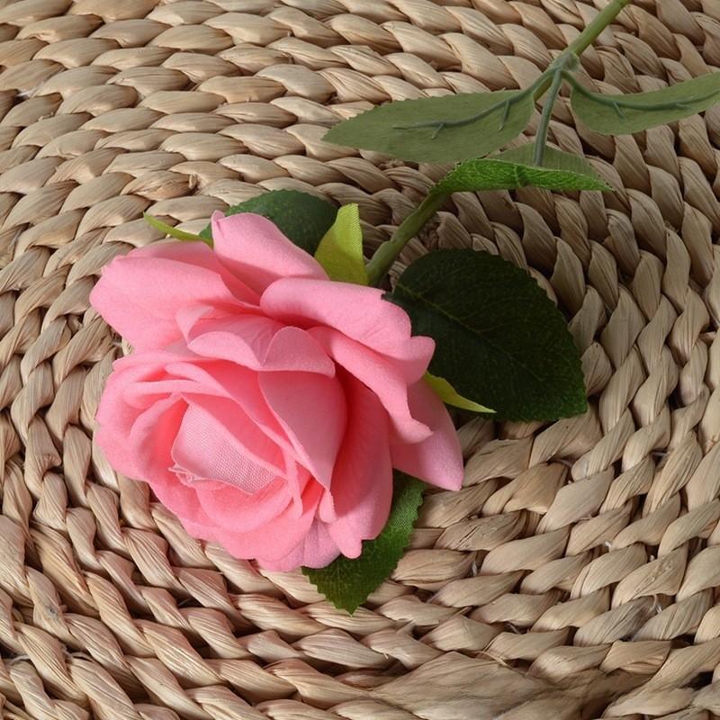Single Velvet Strand Rose Simulation Flower Table Decor And Special Occasions