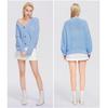 2025 Women's Solid Color Knit Cardigan - European & American Style Winter Sweater