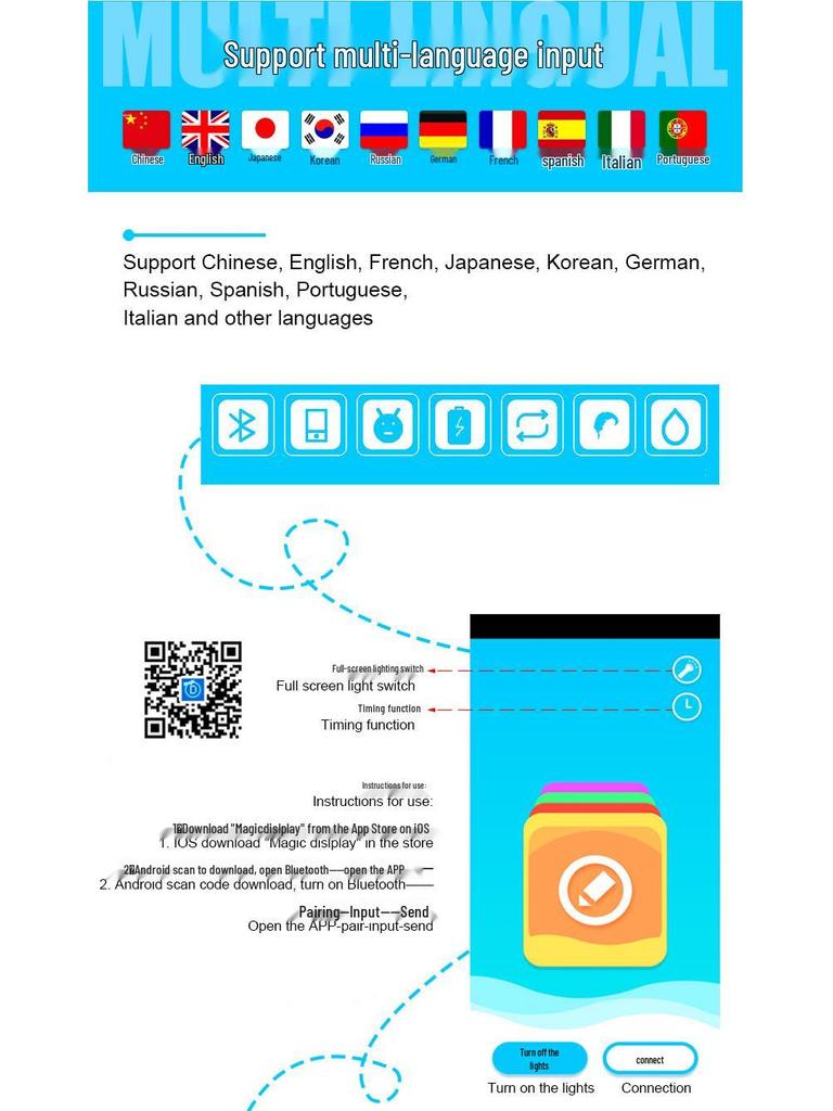 Bluetooth LED Light-Up Hat with English Display - Customizable Text Via Mobile App for Festivals and Performances