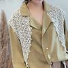 Feminine Cotton Lace Scarf Elegant Floral Embroidery Shawl Stylish Fashion Accessory for Spring Summer Fall Outfits