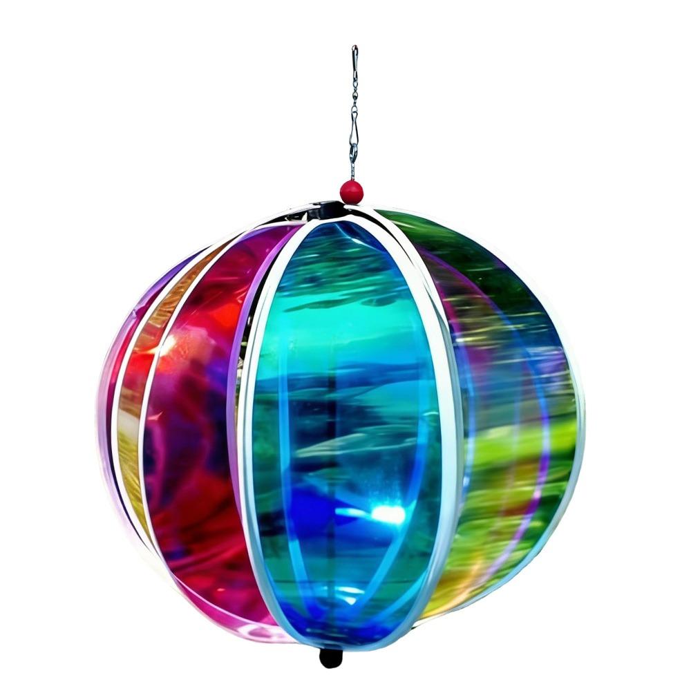 Luminous Film Hot Air Balloon Wind Spinner Bright Film Colorful Design Luminous Windmill Dazzling Wind Transparent Material