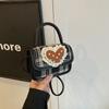 Shape Heart Grid Cute Kids Girl Handbag Material Heart Lace Designer Daily Use